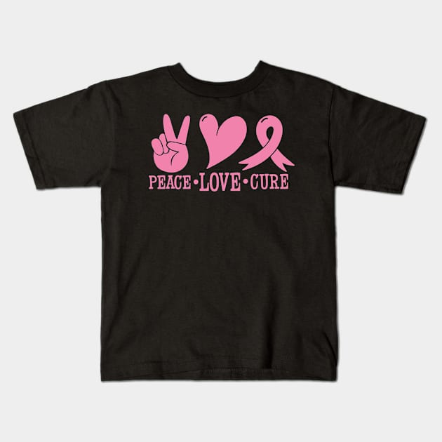Peace love cure Kids T-Shirt by hatem